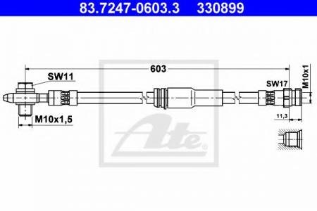   VW PASSAT 1.4TSI/1.6/FSI/1.8TSI/2.0TDI/FSI/3.2FSI/3.6 4motion 05-  ( ) 83.7247-0603.3 ATE