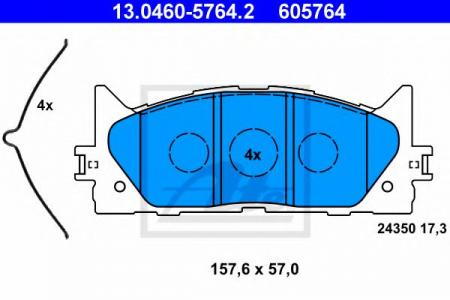    , LEXUS: ES 350 12-, ES 3.5 06-12  TOYOTA: CAMRY 3.5 VVTi XLE 01-06, CAMRY  2.4 VVT-i Hybrid/2.4 VVTi/2.4 VVTi Hybrid/2.5 VVTi/3.5 06-11 13046057642 ATE