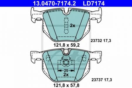  BMW E60 2.0-3.0  (CERAMIC) 13.0470-7174.2 ATE