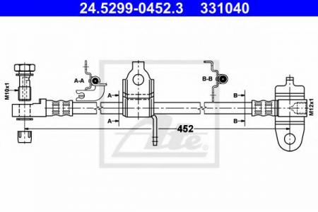   FRD TRANSIT 2.0DI/TDCI/2.4TDCI/2.3 16V 00-06  R L=452MM 24.5299-0452.3