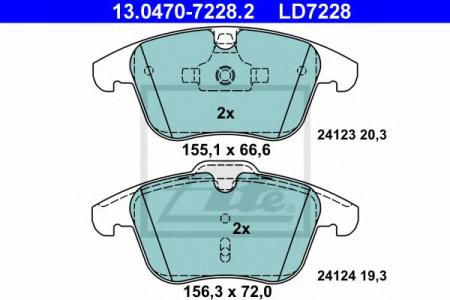   CERAMIC FORD GALAXY / MONDEO IV 13.0470-7228.2