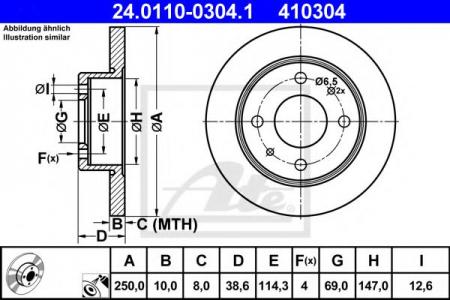   , MITSUBISHI: COLT CZC  1.5/1.5 TURBO 06-09, COLT PLUS VII 1.3/1.5 04-, COLT VI 1.1/1.1 BIFUEL/1.3/1.3 BIFUEL/1.5/1.5/1.5 CZT/1.5 DI-D/1.5 24.0110-0304.1