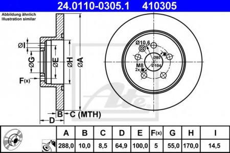   TOY AVENSIS 97-    289X8.5 24.0110-0305.1