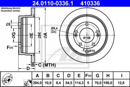   HYU GRANDEUR 2.7/3.3/2.2CRDI 05-/KIA OPIRUS 3.8 06-    284X10 24011003361