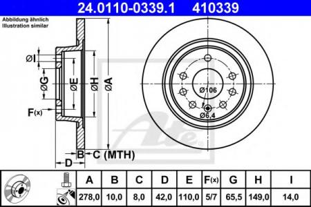   OPL ZAFIRA B 1.8-2.2/1.7CDTI/1.9CDTI 05-   278X10 24.0110-0339.1