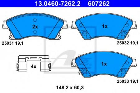    , CHEVROLET: AVEO    1.2/1.2 LPG/1.3 D/1.4/1.6 11-, AVEO  1.2/1.2 LPG/1.3 D/1.4/1.6 11-, CRUZE 1.4/1.6/1.7 D/1.8/1.8 13.0460-7262.2