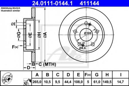   REN SAFRANE 4X4 3.0BITURBO 93-96/SCENIC RX4 2.0/1.9DCI 00-03    265X10.5 24.0111-0144.1