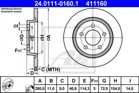   , MAZDA: 3 2.0/2.0 MZR-CD/2.3 MPS/2.3 MZR/2.3 MZR Sport 03-09, 3 2.2 MZR CD/2.3 MPS Turbo 09-, 3  2.0/2.0 MZR-CD/2.3 00-09, 3  2.2 MZR 24.0111-0160.1 ATE