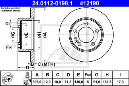   OPL MOVANO B/REN MASTER III 2.3CDTI/DCI 10-    305X12 24.0112-0190.1