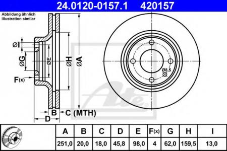 BREMSSCHEIBE VA SEAT IBIZ 24.0120-0157.1