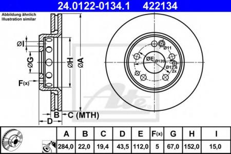   MER W124 2,6-3,0 4-MATIC   284X22 24.0122-0134.1