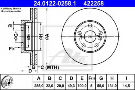   TOY PRIUS 1.5 03-   5  255X22 24.0122-0258.1