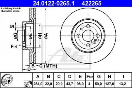   CIT NEMO/PGT BIPPER 1.4HDI 08-    4  284X22 (  24.0122.0147.1) 24.0122-0265.1