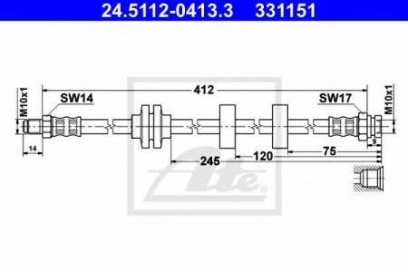   FIAT BRAVO 06-  L/R (L=412MM) 24.5112-0413.3