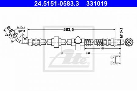   CIT C5 08-/C6 05-/PGT 407 04-  L (L=583.5MM) 24.5151-0583.3