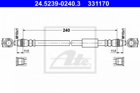   CIT JUMPY/FIAT SCUDO/PGT EXPERT 07-  L/R (L=240MM) 24.5239-0240.3