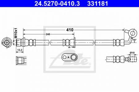   HON CR-V III 2.0-2.4/2.2CTDI 07-  L (L=410mm) 24.5270-0410.3 ATE