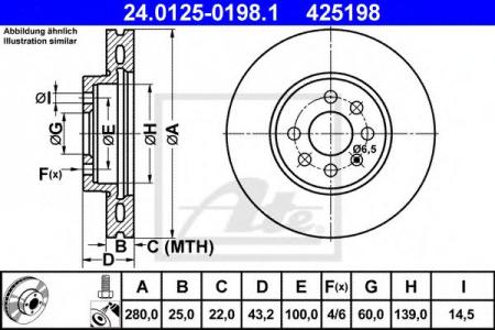   , OPEL: ASTRA H 1.2/1.3 CDTI/1.4/1.4 LPG/1.6/1.6 TURBO/1.7 CDTI/1.8/1.9 CDTI/1.9 CDTI 16V/2.0 TURBO 04-, ASTRA H GTC 1.2/1.3 CDTI/1.4/1.6/1.6 24.0125-0198.1