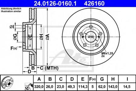   TOY AVENSIS/VERSO 2.2D-4D 09-   320X26 24.0126-0160.1