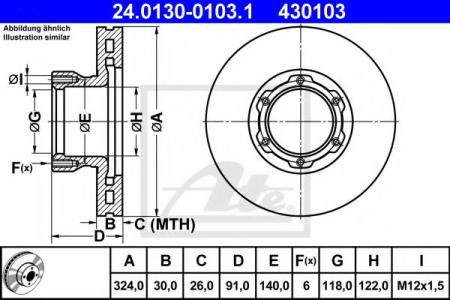  ..MERCEDES SPRINTER/VW CRAFTER 30-35   (303X28)    2E0 615 601 24.0130-0103.1