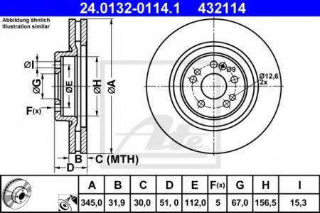   MER W163 3.2-5.5/2.7CDI/4.0CDI 98-05   345X31.90 24.0132-0114.1