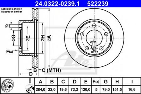  .BMW 1- E81,87  (POWER DISC) 24.0322-0239.1