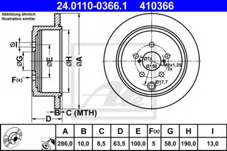   SUB FORESTER/IMPREZA/LEGACY/OUTBACK 08-    286X10 24011003661