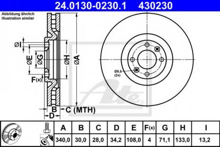   CIT DS4/DS5 11-/PGT 308 10-   340X30 24013002301