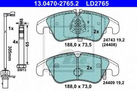 13.0470-2765.2    AUDI A6 / QUATTRO / A7 SPORTBACK 2.8FSI / 2.0TDI / 3.0TDI 10> 13.0470-2765.2