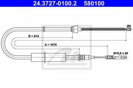  . AUDI A2 2000-2005  L=1075 24.3727-0100.2