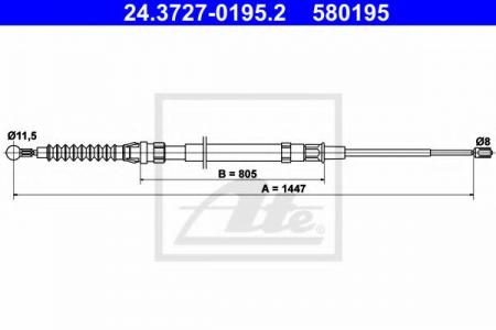   VW GOLF V/VI/JETTAIII 05- L/R 24.3727-0195.2 ATE