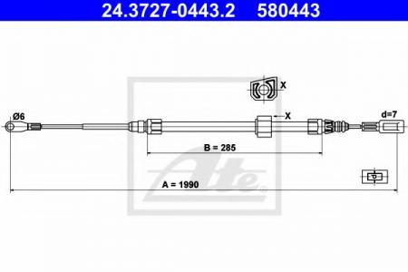   MER SPRINTER2T-3T/VW LT 28-35/28-46 2.2-2.9D/CDI 95-06  L=1990MM 24.3727-0443.2