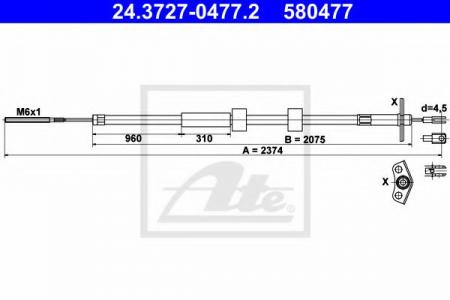   MER G-KLASSE W461 90-/W463 90- R L=2374MM 24372704772