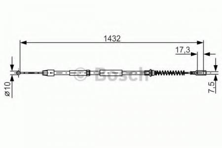 1987482034 VW CRAFTER 30-35 2.5TDI 06- R (L=1432MM 1 987 482 034