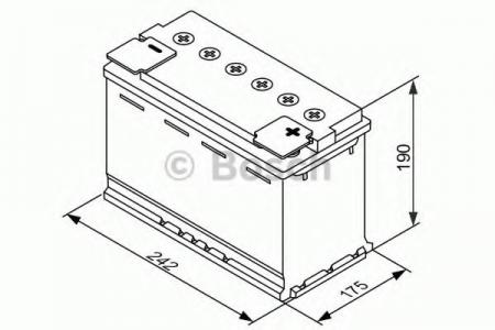  S6 60AH 680A 242X175X190 (-+) 0 092 S60 050