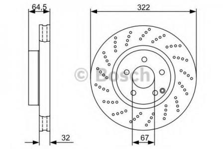   MERCEDES W204 07-/W212 09- SPORT  D=322. 0 986 479 408 BOSCH