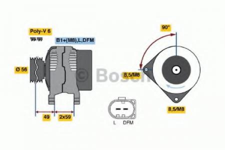 BOSCH 0986042600  14V, 70A 0986042600