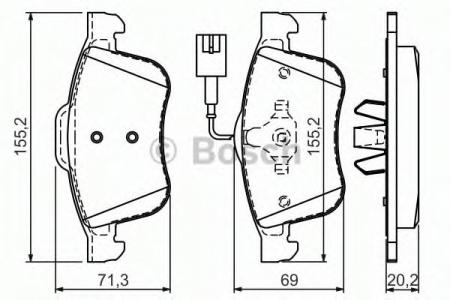 BREMSBELAG 0986494465 BOSCH