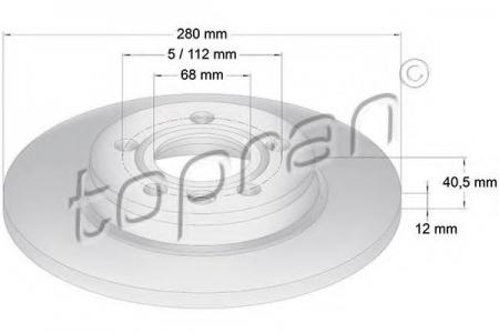   VW TRANSPORTER IV 90-03  D=280. 108915