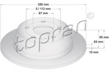   MERCEDES VITO W638 108-114 2.0-2.3  D=280. 400 865 755