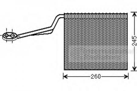 A4 ALL LHD 00-02; EVAPORATOR 0300V322