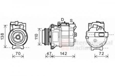 RANGE ROVER 4.2/4.4 AT 05; COMPRESSOR 0200K208