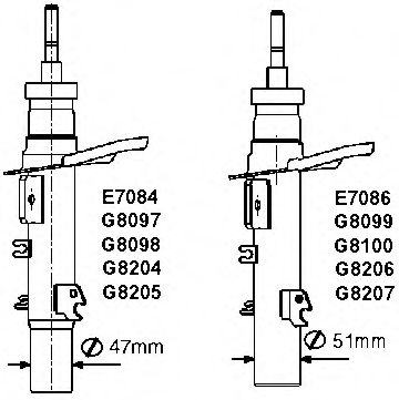    PEUGEOT: 207 06-, 207 CC 07-, 207 SW 07- E7084