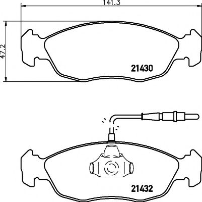     CITROEN: SAXO 96-03, PEUGEOT: 106 II 96-, 306 94-01, 306 BREAK 97-02, 306  93-01, 306  94-02 2143001