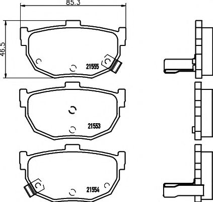     HY: COUPE 02-, COUPE 96-02, ELANTRA 00-, ELANTRA  00-, LANTRA I 90-95, LANTRA II 95-00, LANTRA II WAGON 96-,  KIA: CERATO 04-, CER 2155301