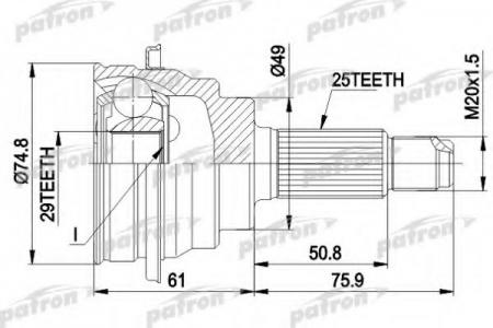   - [A:25, B:29, D:49, ABS:] SUZUKI: BALENO 1.9TD 98-02, LIANA 1.3-1.6 01-  WITH ABS PCV1039