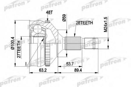   - CITROEN: XM 89 - 94, XM BREAK 89 - 94, PEUGEOT: 605 89 - 99 PCV1264