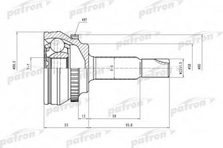   - [A:26, B:24, ABS:48] TOYOTA: Corolla 01-04 PCV2131              Patron