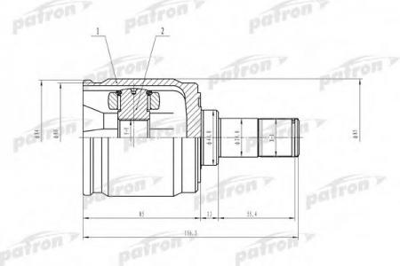    - [A:32, B:27, D:40, L:155.5] HONDA: ACCORD -98 PCV3009