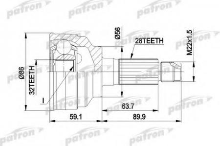   - [A:28, B:32, D:88] MAZDA: 626  91- PCV3021